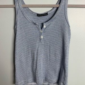 Brandy Melville blue and white striped tank